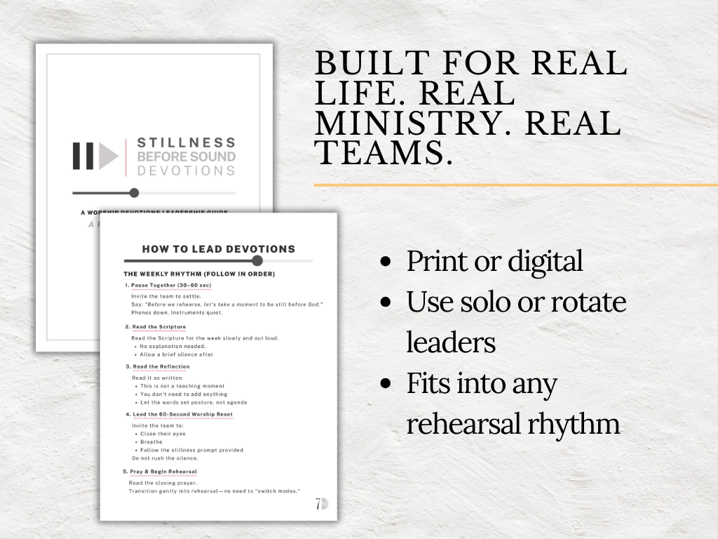 52-Week Worship Devotionals for Worship Leaders | No-Prep Team Devos | Spiritual Formation | Worship Ministry Digital Download
