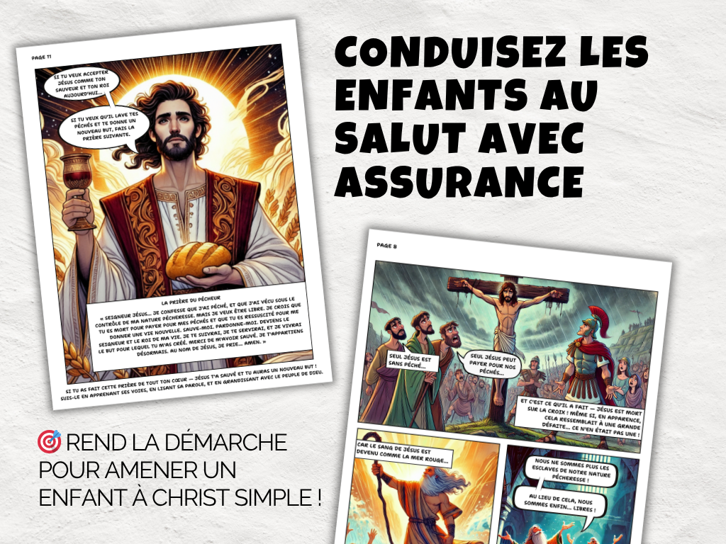 Bande dessinée chrétienne imprimable — tract de l’Évangile pour enfants et ados | Plan du salut | Format lettre + livret | Heart and Hyssop