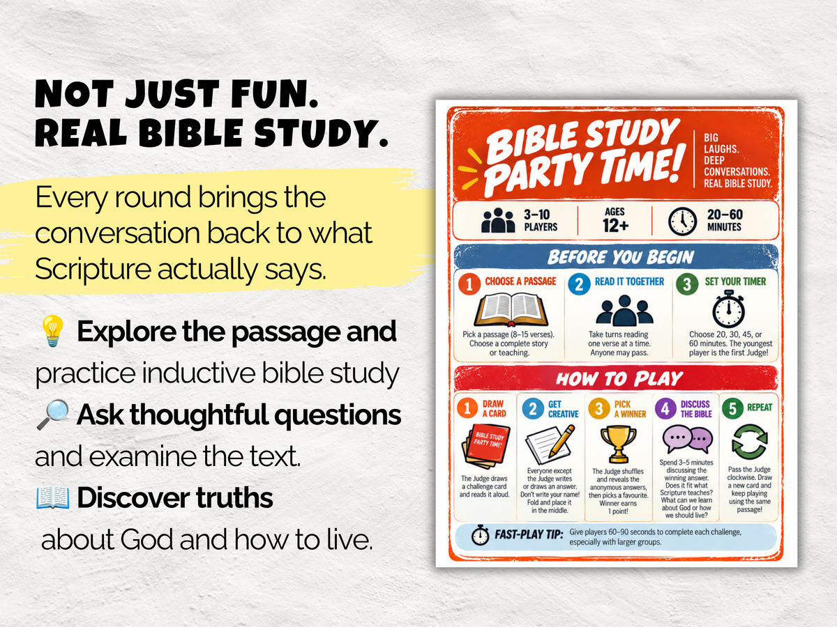 Bible Study Party Time! – Printable Bible Study Card Game