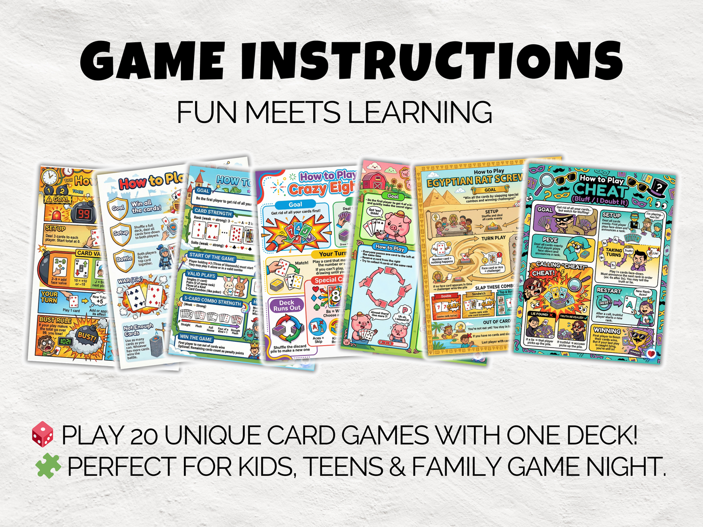 Heroes of the Old Testament Bible Character Playing Cards – Printable Deck + Posters + Game Ideas | Kids Church, Sunday School Gift