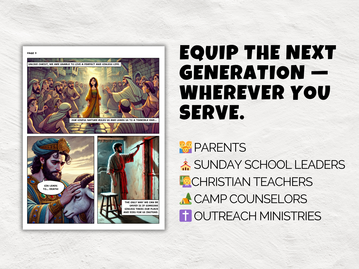 Printable Christian Comic Book Gospel Tract for Kids & Teens | Salvation Plan | Letter + Booklet Format | Heart and Hyssop