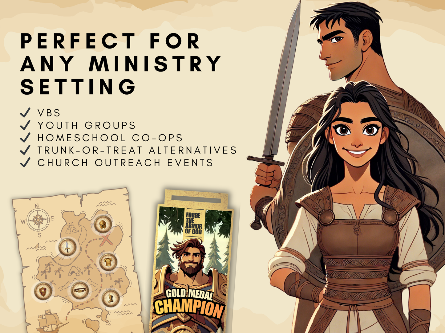 Armor of God Game for Kids Church | Christian Youth Group Game | VBS Activity | Bible Lesson Game | Trunk or Treat Alternative Church Event