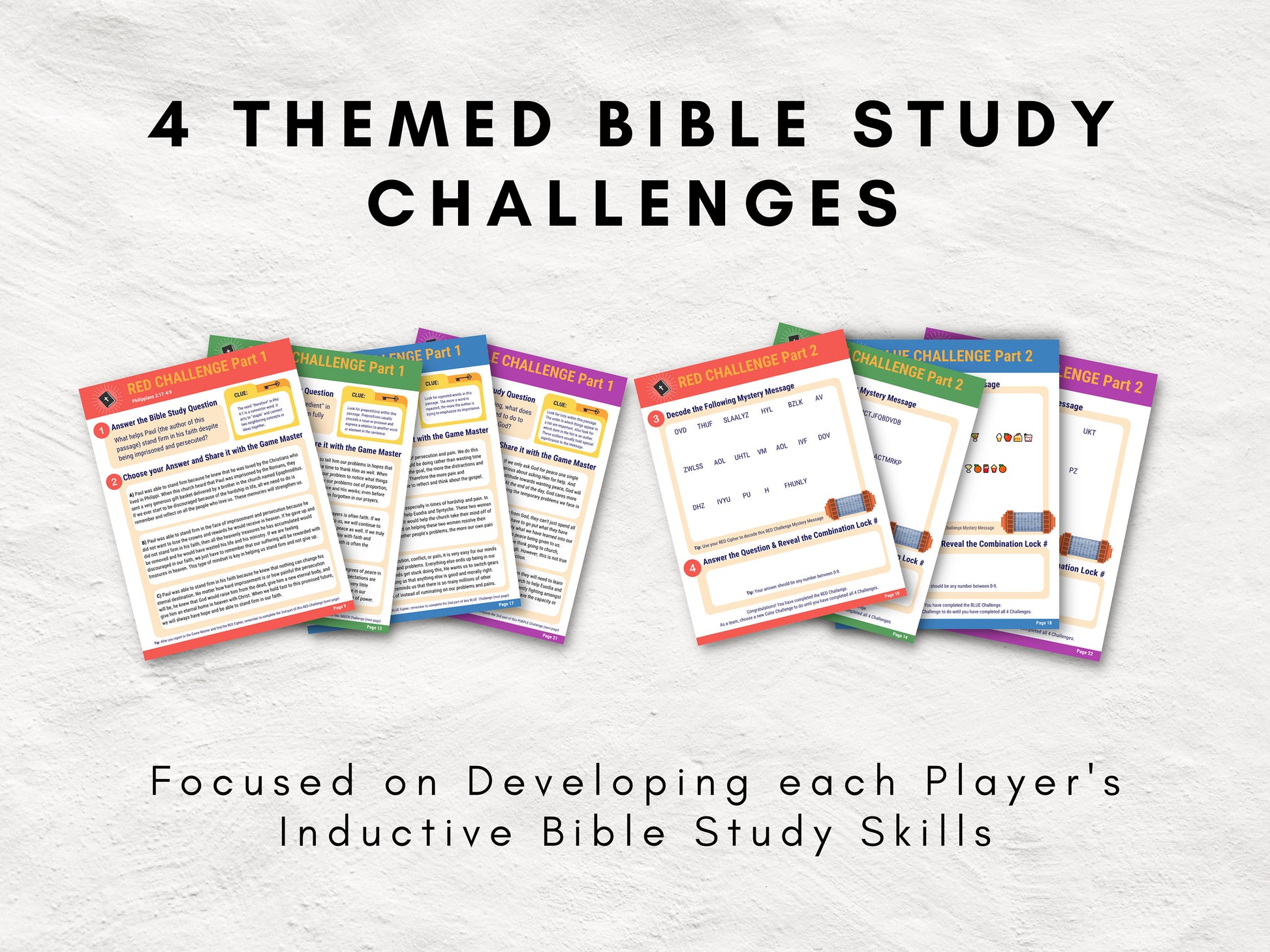 Bible Study Escape Room Game | Philippians 3-4 | Fun Escape Room Printable Kit for Teens & Adults | Youth Group Game | Unlock the Vault