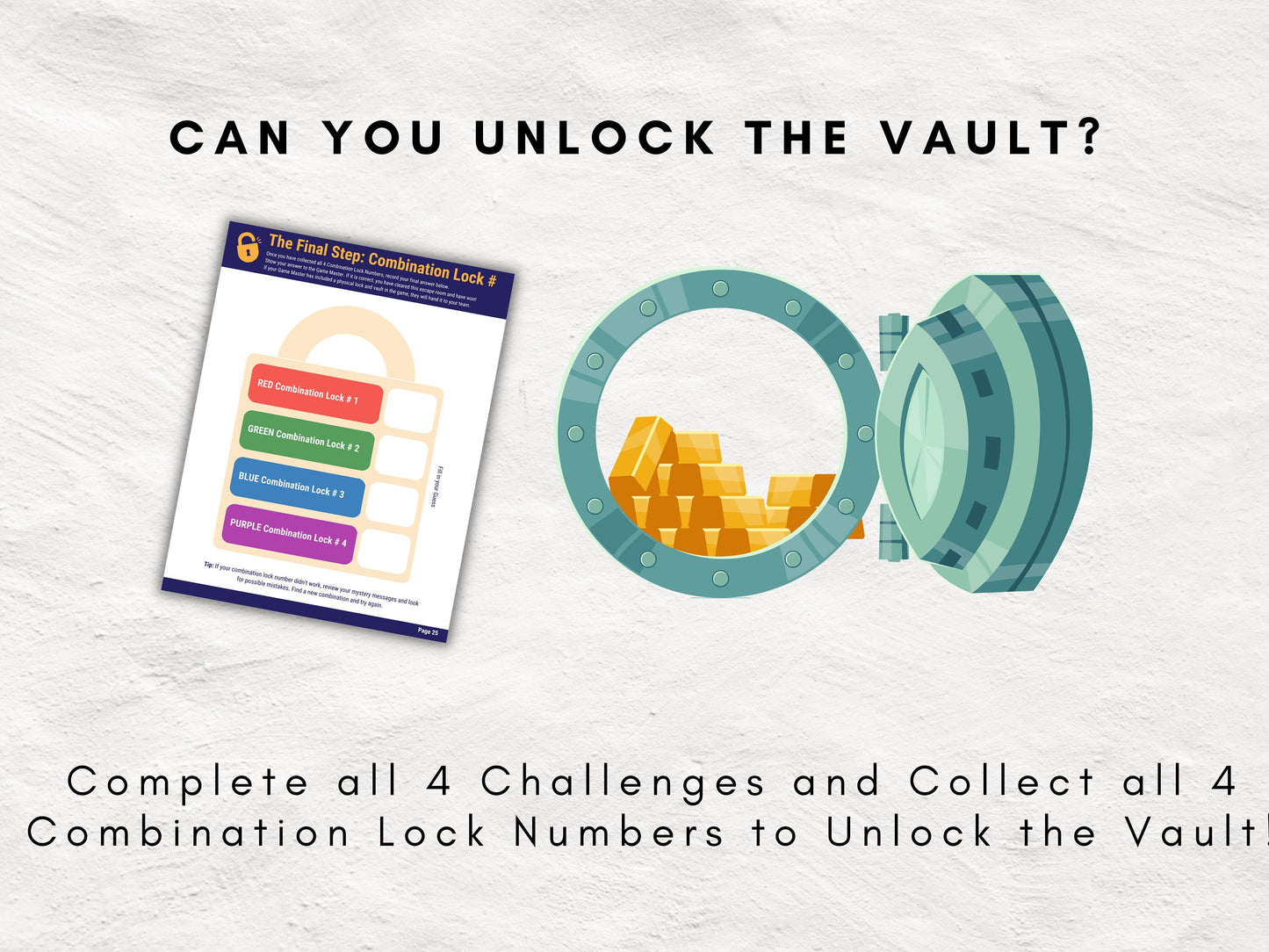 Bible Study Escape Room Game | Easter and Good Friday Printable Kit for Teens & Adults | Mark 15 | Fun Youth Group Game | Unlock the Vault
