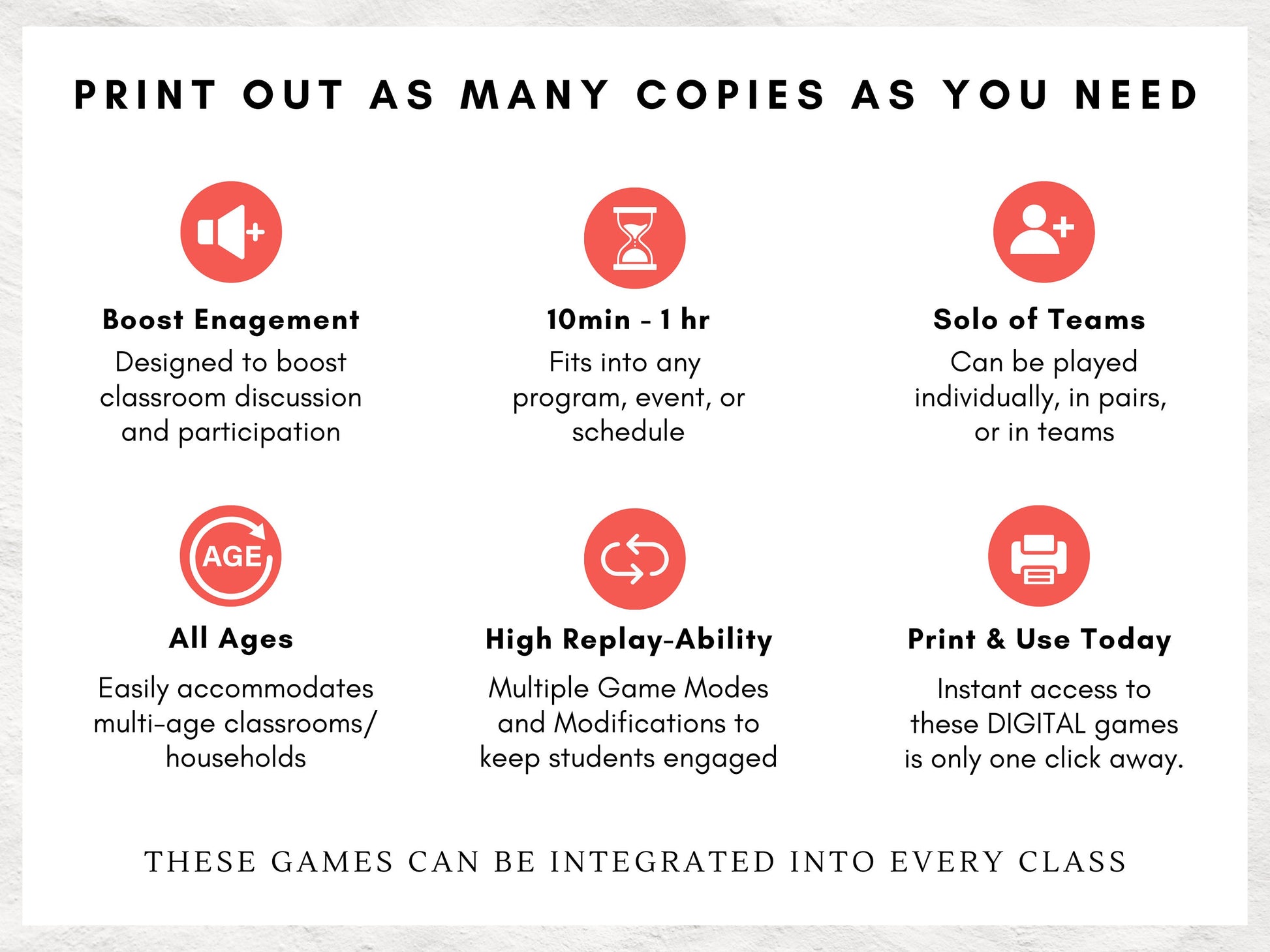 Classroom Discussion Games Bundle | Elementary, Middle, and High School Games to Boost Engagement and Learning | DIY Printable Escape Room