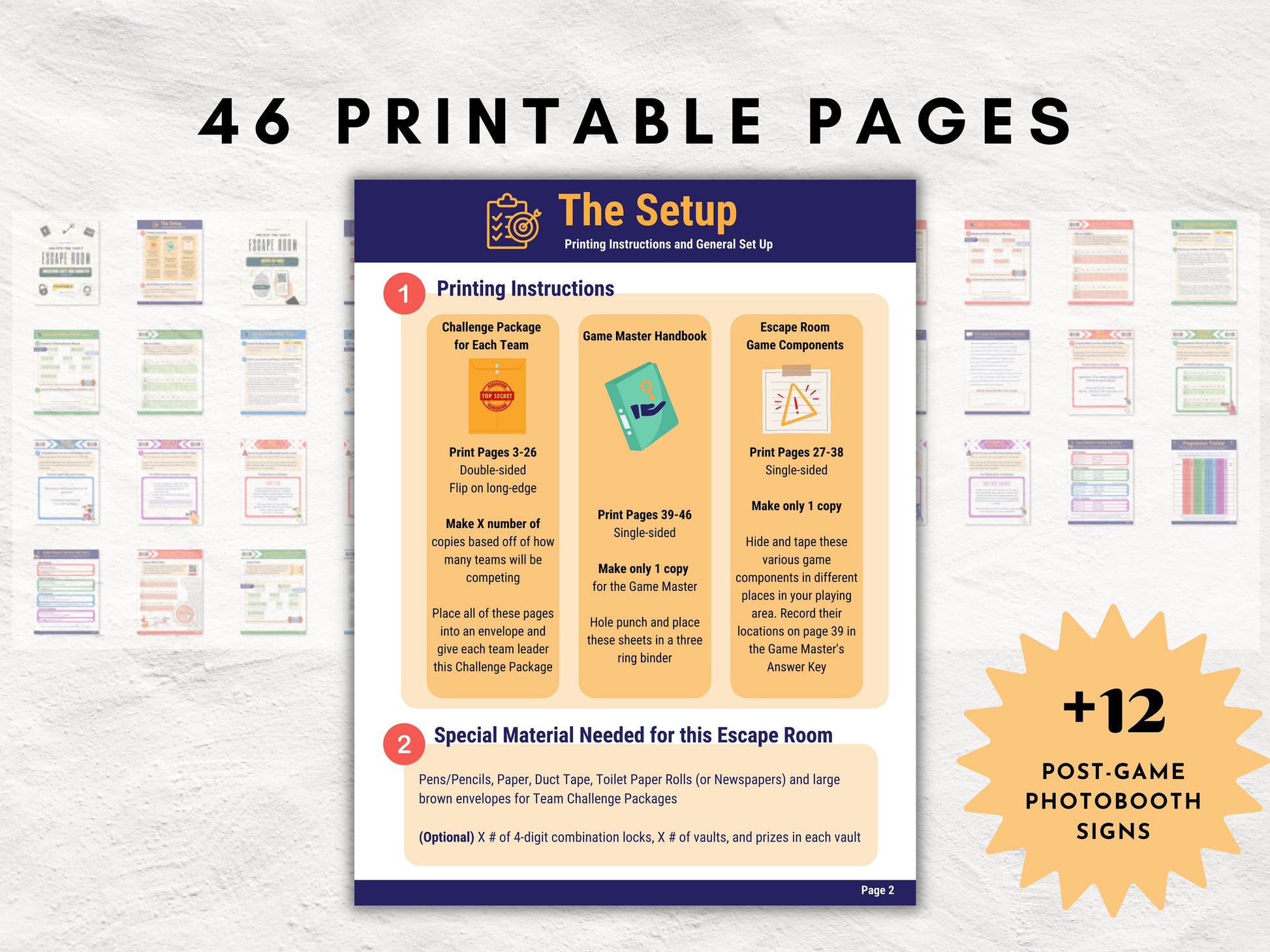 KJV Bible Study Escape Room Quest | Joshua 24 | Interactive Bible Study Escape Room Game | Engaging Printable Kit for Teens & Adults