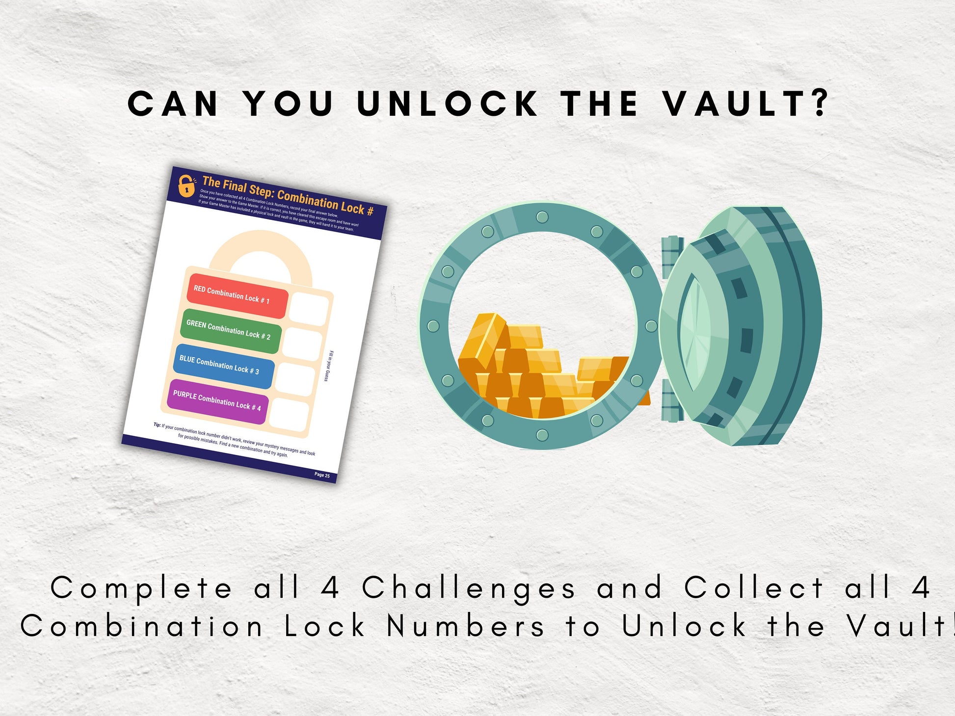 Unlocking the Lord's Prayer | Bible Study Escape Room Kit for Teens & Adults | Matthew 6 | Inductive Bible Study Game for Youth Group
