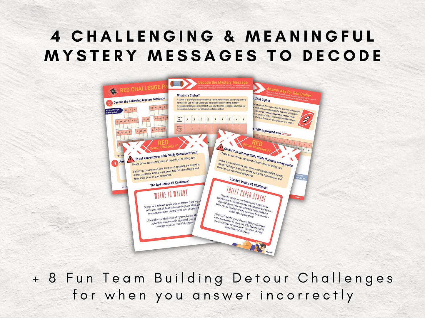 Unlocking the Lord's Prayer | Bible Study Escape Room Kit for Teens & Adults | Matthew 6 | Inductive Bible Study Game for Youth Group