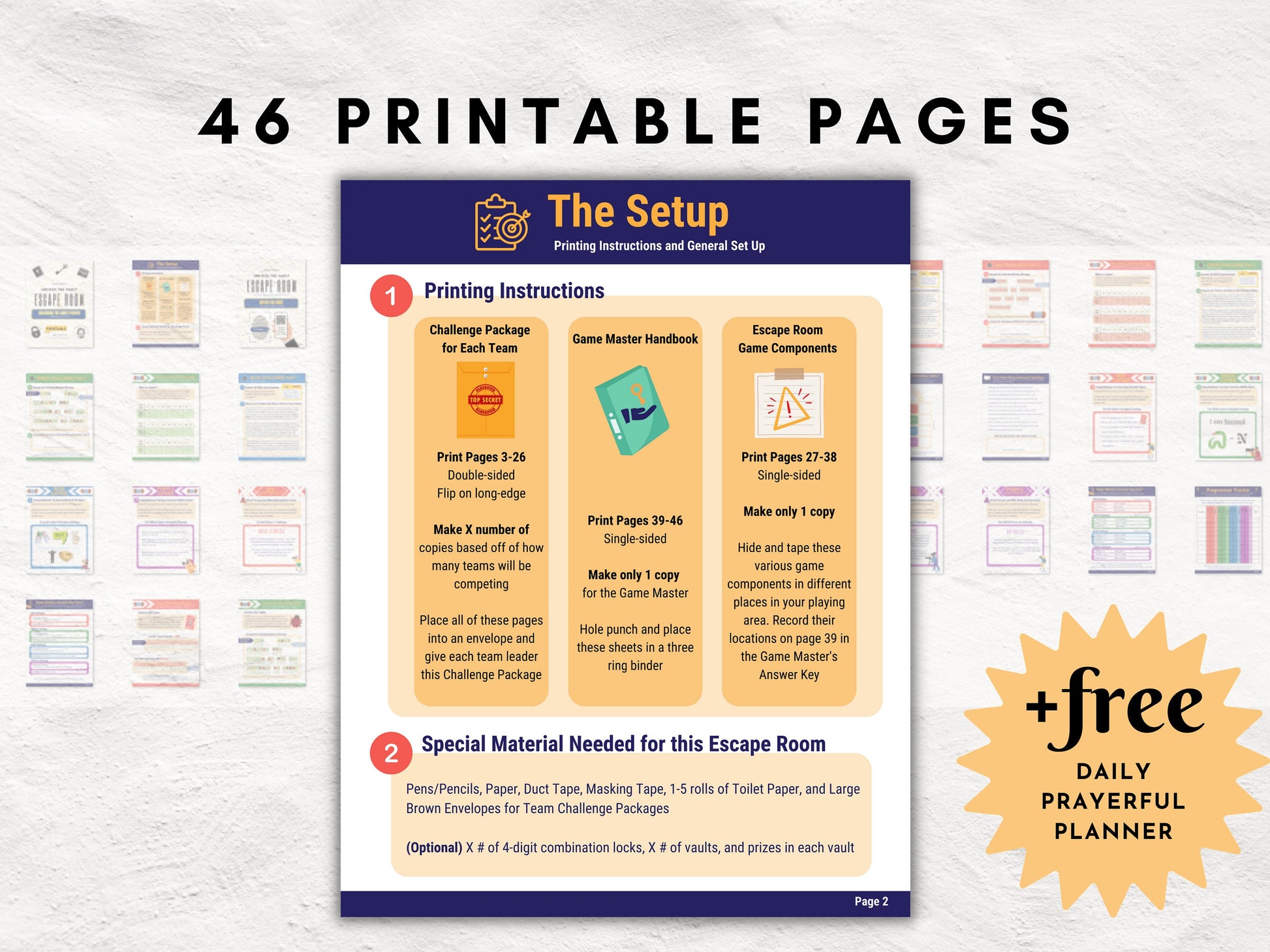 Unlocking the Lord's Prayer | Bible Study Escape Room Kit for Teens & Adults | Matthew 6 | Inductive Bible Study Game for Youth Group