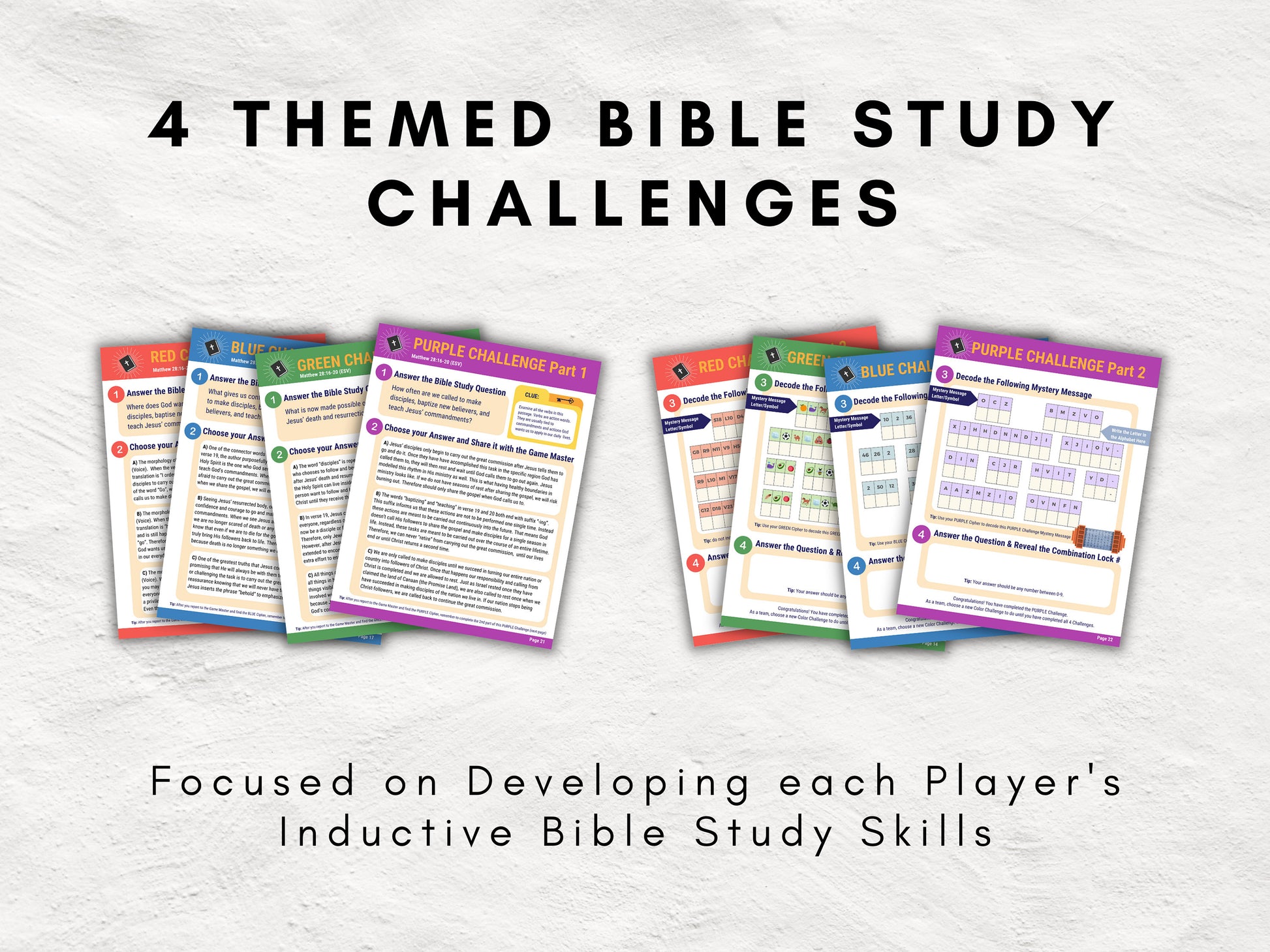 KJV | Bible Study Escape Room Quest | Matthew 28 | Unlocking the Great Commission | Interactive Printable Kit for Christian Teens & Adults
